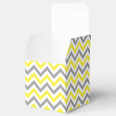 Geel, Dk Grey Wht Large Chevron ZigZag Pattern Bedankdoosjes (Geopend)