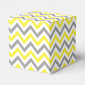 Geel, Dk Grey Wht Large Chevron ZigZag Pattern Bedankdoosjes (Achterkant)
