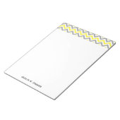 Geel, Dk Grey Wht Large Chevron ZigZag Pattern Notitieblok (Schuin)