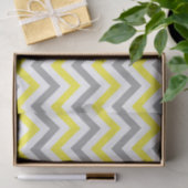 Geel, Dk Grey Wht Large Chevron ZigZag Pattern Tissuepapier (Geschenk)