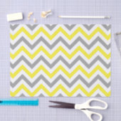 Geel, Dk Grey Wht Large Chevron ZigZag Pattern Tissuepapier (Craft)