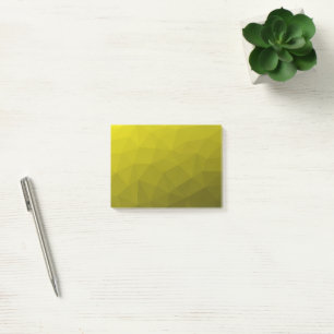 Geel donkere ombre-gradiënt geometrisch mesh-patro post-it® notes