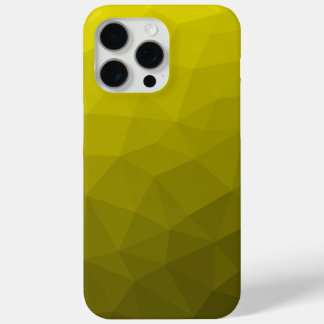 Geel donkere ombre-gradiënt geometrisch meshpatroo iPhone 15 pro max hoesje