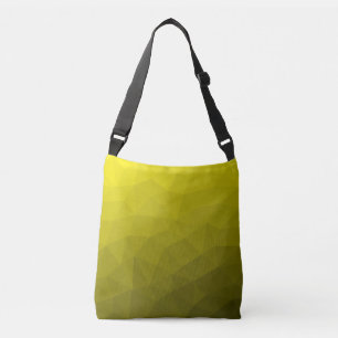 Geel donkere ombre-gradiënt geometrisch meshpatroo crossbody tas