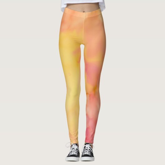 Geel door roze leggings (Voorkant)