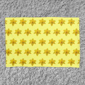 Geel drol ventilator naadloos patroon op kussensloop