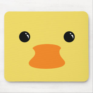 Geel duck Cute Animal Face Design Muismat