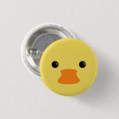 Geel duck Cute Animal Face Design Ronde Button 3,2 Cm (Voorkant /achterkant)