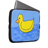 Geel Ducky Blue Electronics Bag Laptop Sleeve (Voorkant Rechts)