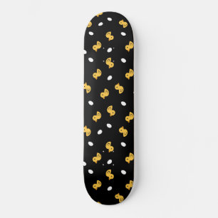 Geel eendenpatroon skateboard