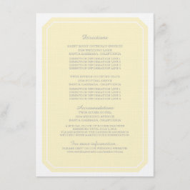 Geel eenvoudig Elegant Information Kaart