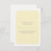 Geel Eenvoudig Elegant Response Kaart (Voorkant / Achterkant)