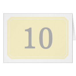 Geel Eenvoudig Elegant Table Number Kaart