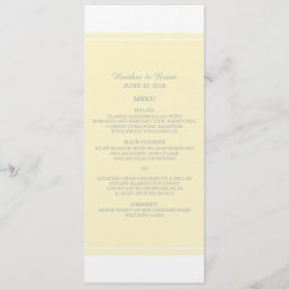 Geel Eenvoudig Elegant Weddenschap Menu