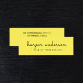 Geel eenvoudige, moderne professional mini visitekaartje