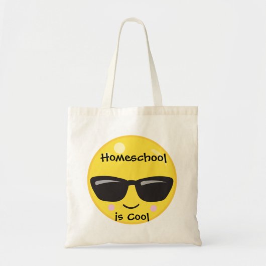 Geel Emoji Homeschool is kool Tote Bag (Voorkant)