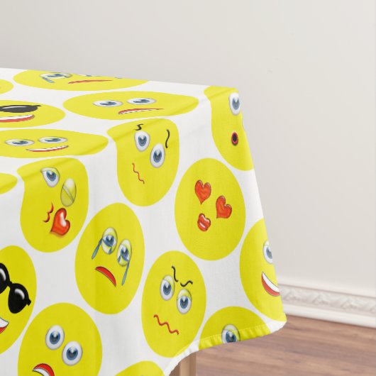 Geel Emoji Pattern Tafelkleed (Voorbeeld)