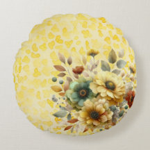 Geel en aardachtig Blooms Waterverf