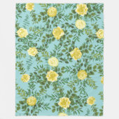 Geel en Aqua  lentetransport Fleece Deken (Voorkant)