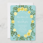 Geel en Aqua  lentetransport Kaart (Voorkant)