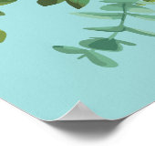 Geel en Aqua  lentetransport Poster (Hoek)