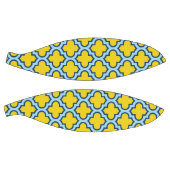 Geel en Baby Blue Trellis, Lattice, Quatrefoil Basketbal (Panelen)