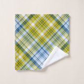 Geel en blauw bad handdoek (Wasdoekje)
