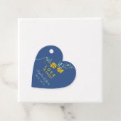 Geel en Blauw Bruiloft Bedankjes Labels (In situ)