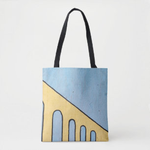 Geel en blauw demper draagtas