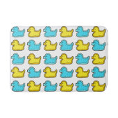 Geel en blauw Duck Patroon Badmat (Voorkant)