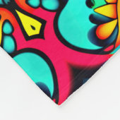 Geel en blauw gepatenteerd fleece deken (Hoek)