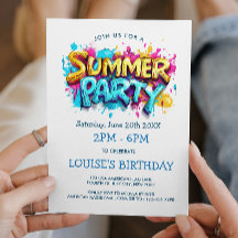 Geel en Blauw Graffiti Stijl Zomerfeest