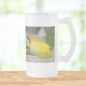 Geel en Blauw Koningin Angelfish Matglas Bierpul