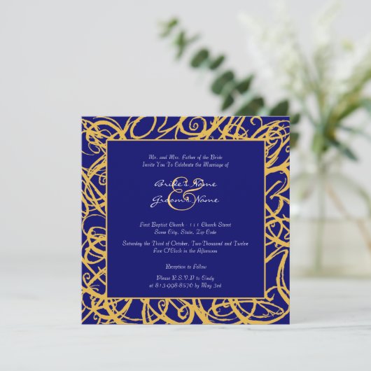 Geel en blauw Lijst Weddenschap Kaart (Staand voorkant)