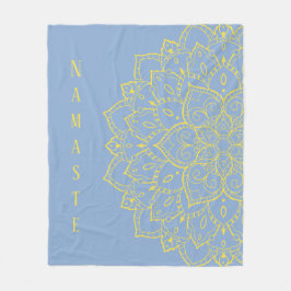 Geel en blauw Mandala Fleece Blanket