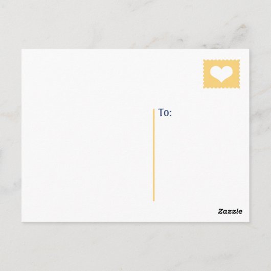 Geel en Blauw Nautisch Dank u Briefkaart (Achterkant)