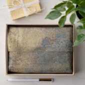 Geel en blauw, robuust metalen patroon tissuepapier (Geschenk)