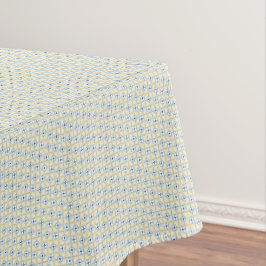 Geel en Blauw Tegelpatroon Tafelkleed