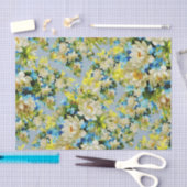 Geel en blauw tissuepapier (Craft)