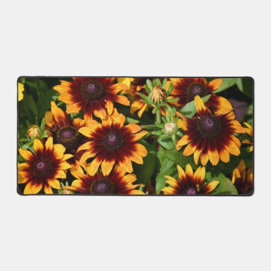 Geel en Brons Gekleurde Rudbeckias Bloemen Bureaumat (Voorkant)