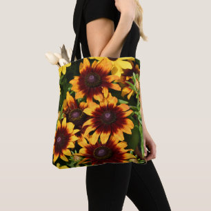 Geel en Brons Rubeckias Bloemen Draagtas