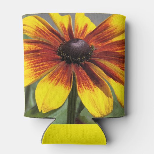 Geel en Bronze Rudbeckia Floral Koelbox Blikjeskoeler (Achterkant)