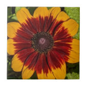 Geel en Bronze Rudbeckia Floral Tegeltje (Voorkant)