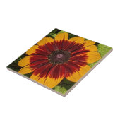 Geel en Bronze Rudbeckia Floral Tegeltje (Zijkant)