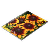 Geel en Bronze Rudbeckias Floral Notitieboek (Linkerzijde)