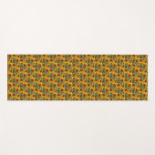 Geel en Bronze Rudbeckias Floral Pattern Yogamat (Voorkant (horizontaal))