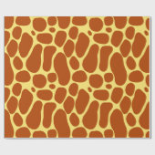Geel en bruin Giraffe Cadeaupapier (Vlak)
