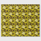 Geel en bruin pansies Moederdag, Cadeaupapier (Vlak)