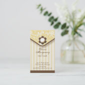 Geel en bruin Visitekaartje (Staand voorkant)