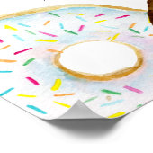 Geel en Chocolade Geglazuurde Donuts Baby Sprinkle Poster (Hoek)